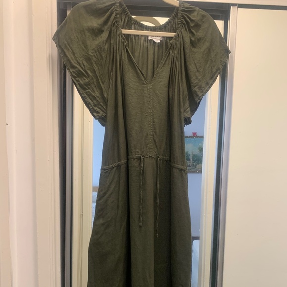 Velvet by Graham and Spencer Maxi Dress - Dark Army Linen - Small - Never Worn - Picture 1 of 5